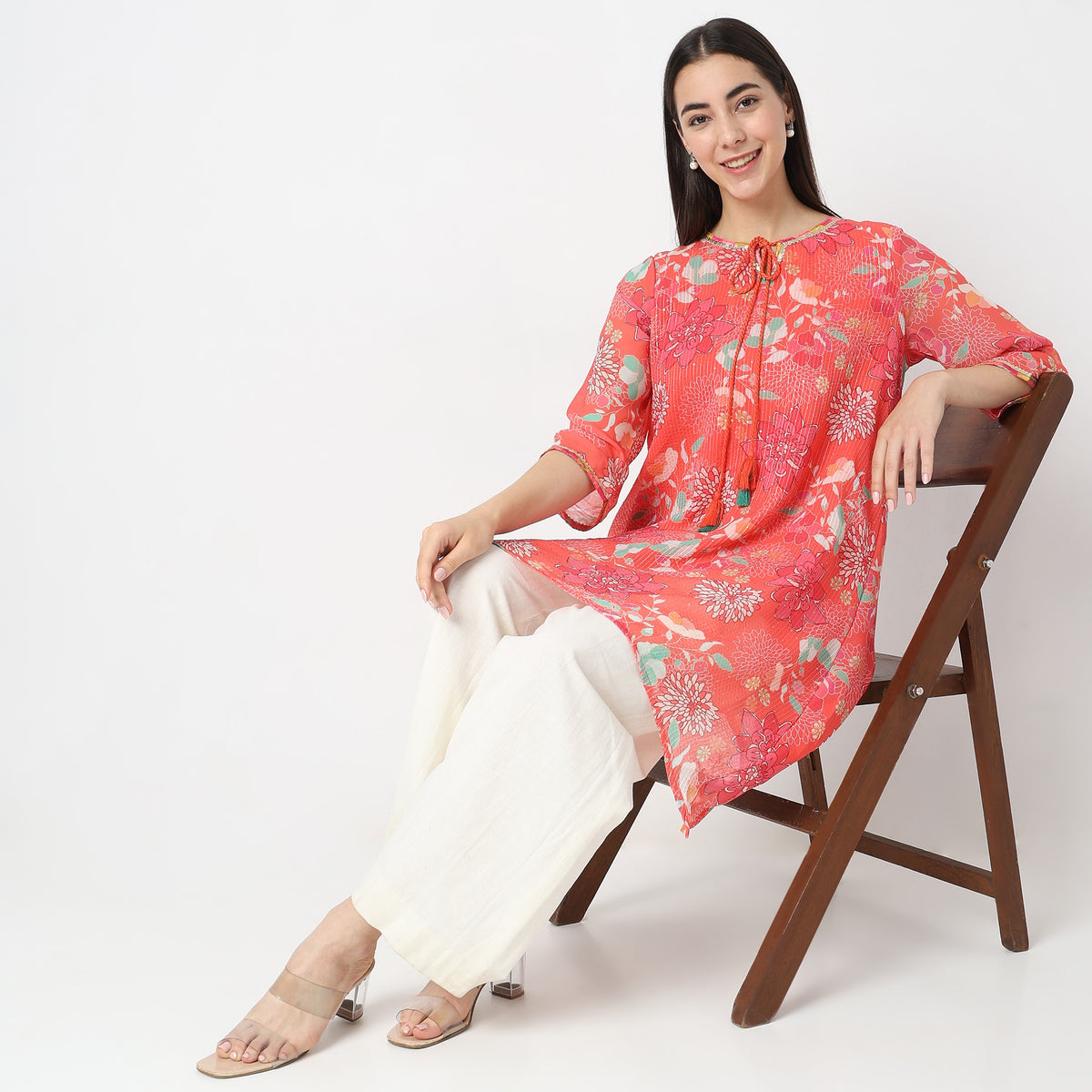 Flare Fit Printed Kurta