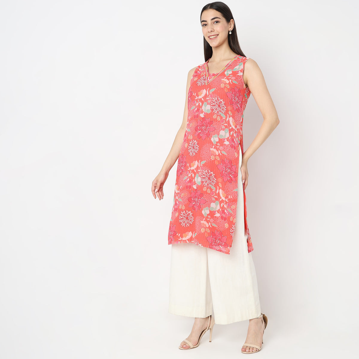 Flare Fit Printed Kurta