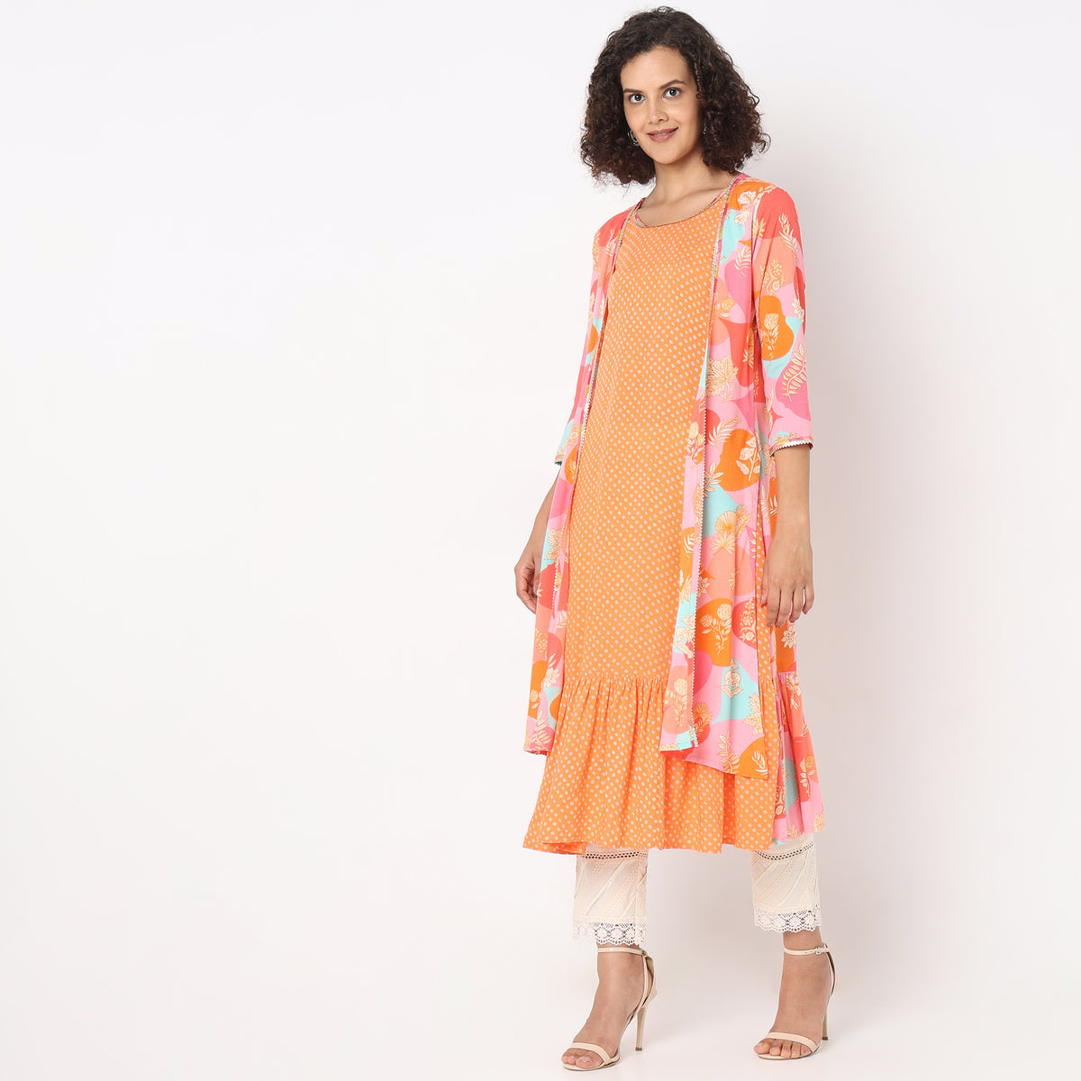 Flare Fit Printed Kurta