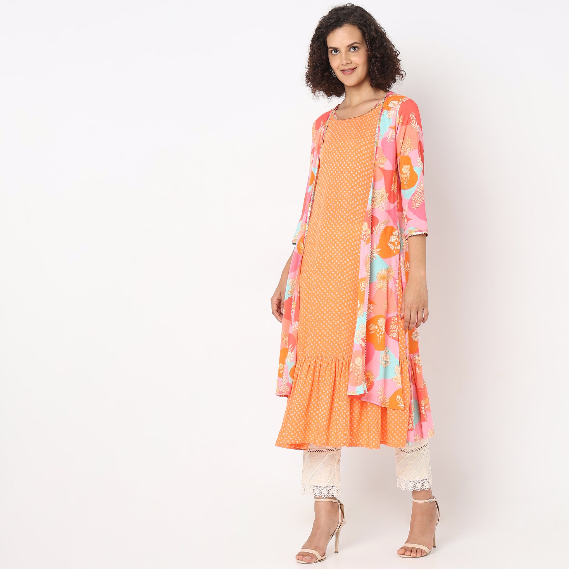 Flare Fit Printed Kurta
