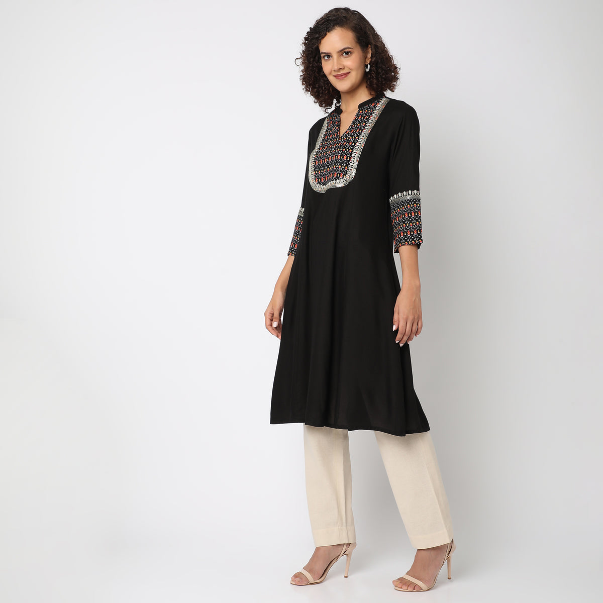 Flare Fit Printed Kurta