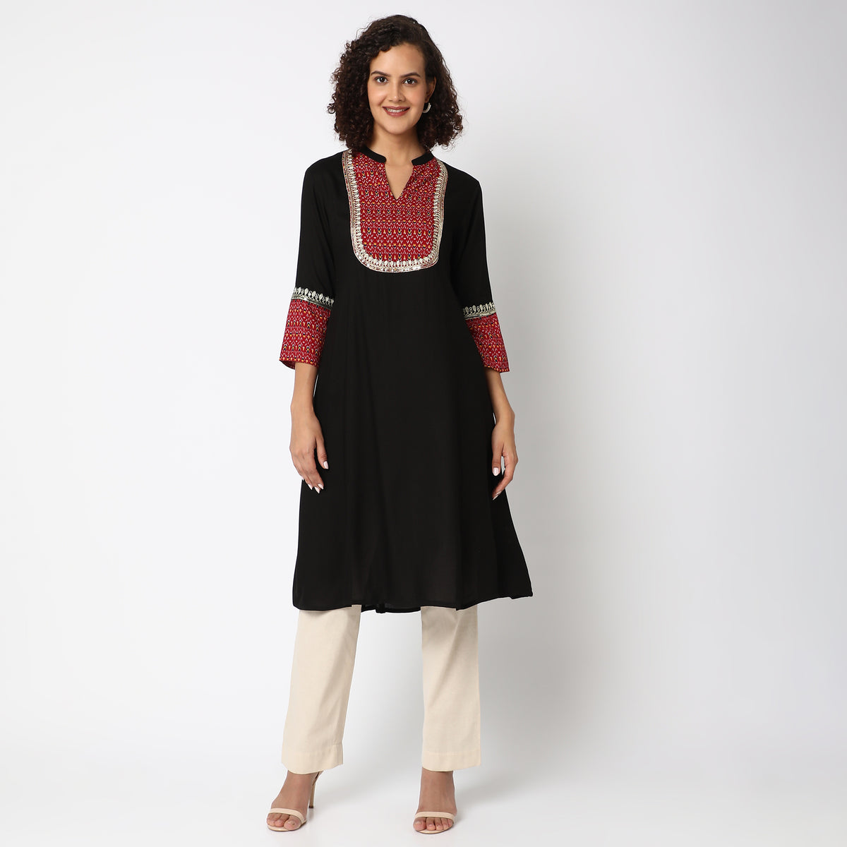 Flare Fit Printed Kurta