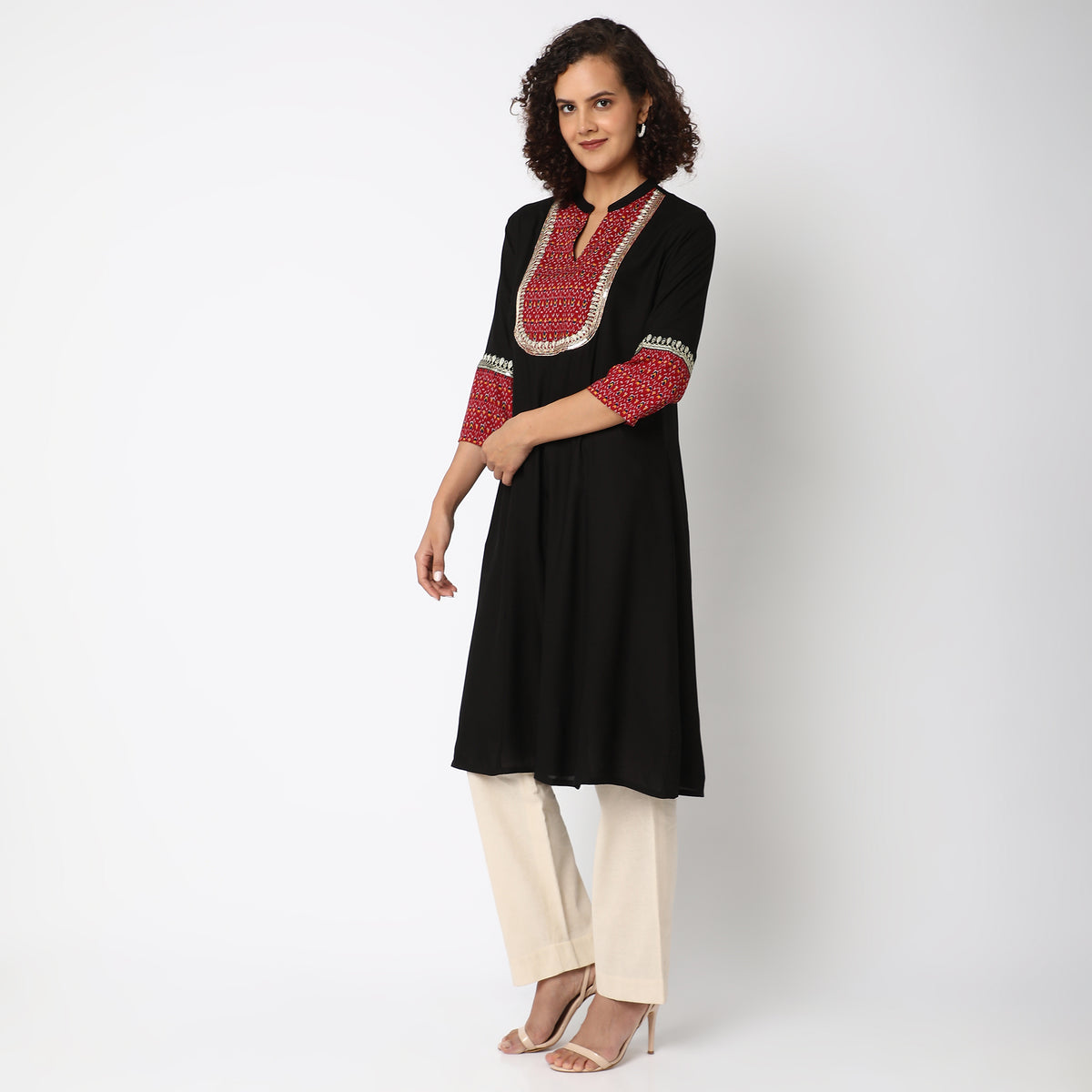 Flare Fit Printed Kurta