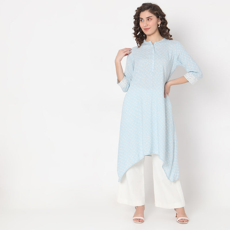 Flare Fit Printed Kurta