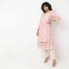 Flare Fit Embroidered Kurta