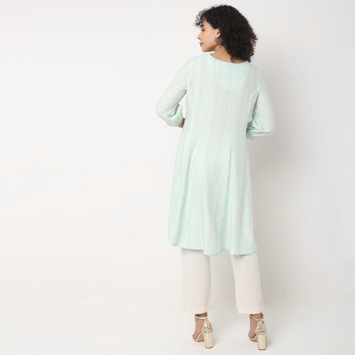 Flare Fit Embellished Kurta