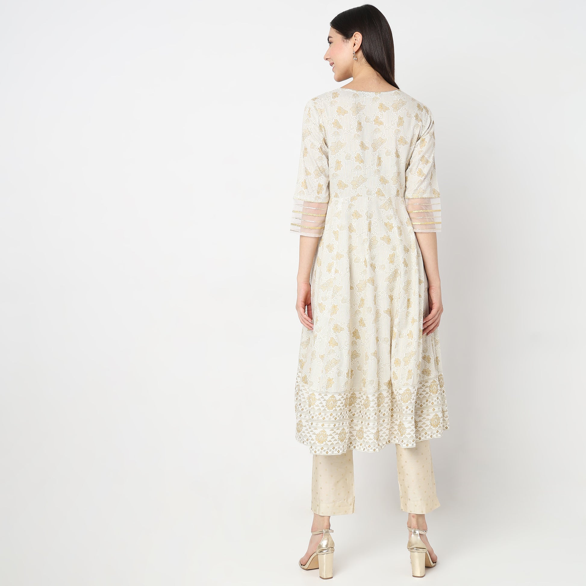 Flare Fit Printed Kurta