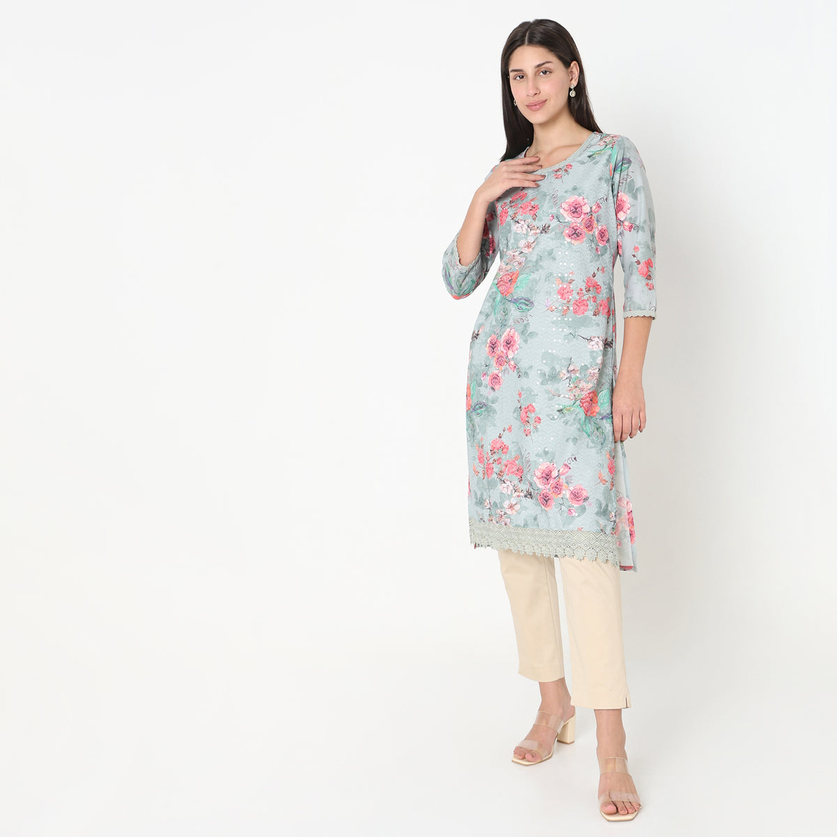 Straight Fit Printed Kurta