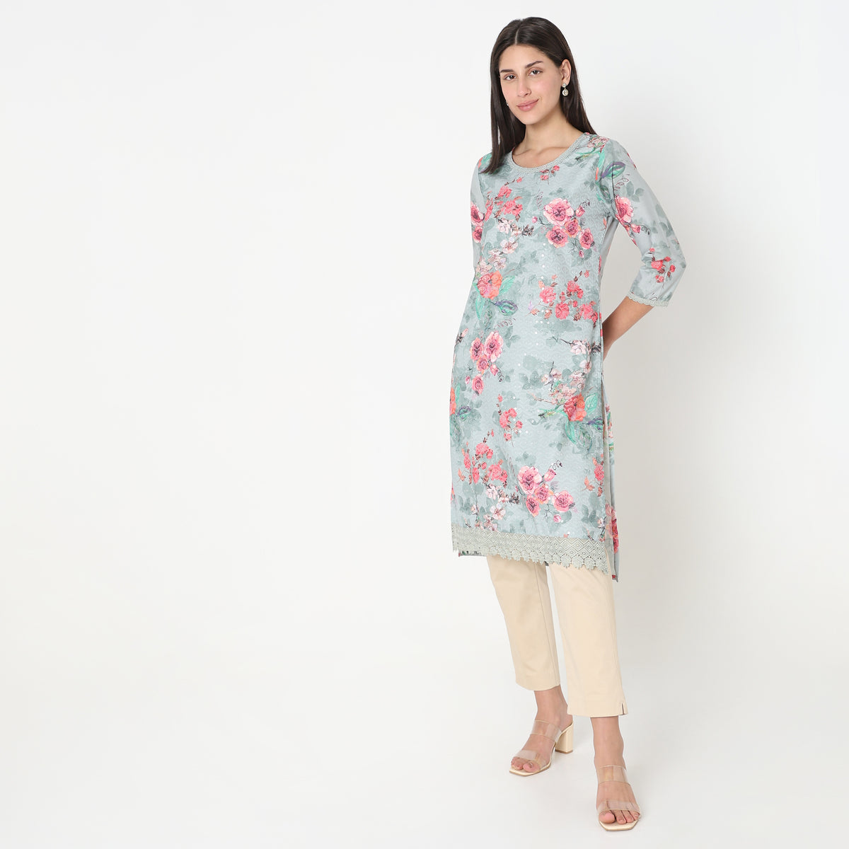 Straight Fit Printed Kurta