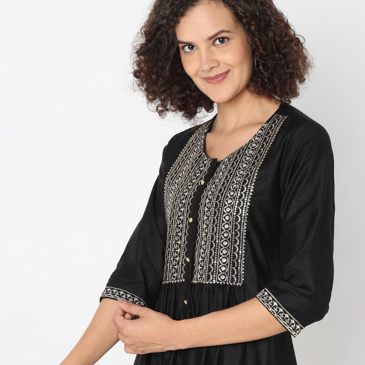 Flare Fit Embellished Kurta