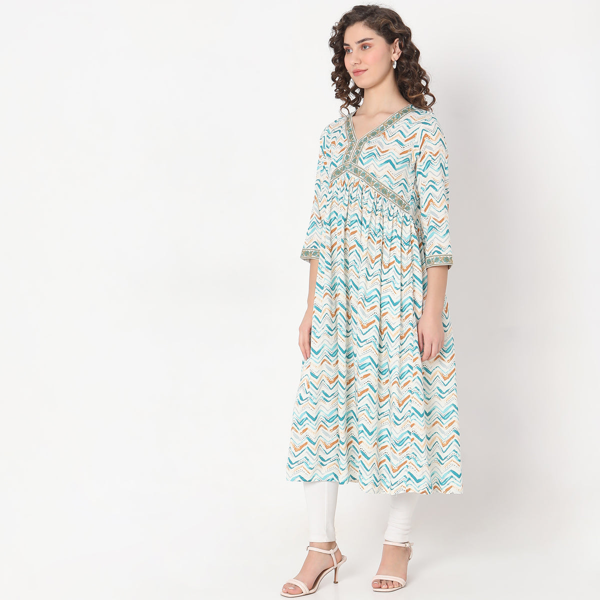 Flare Fit Printed Kurta