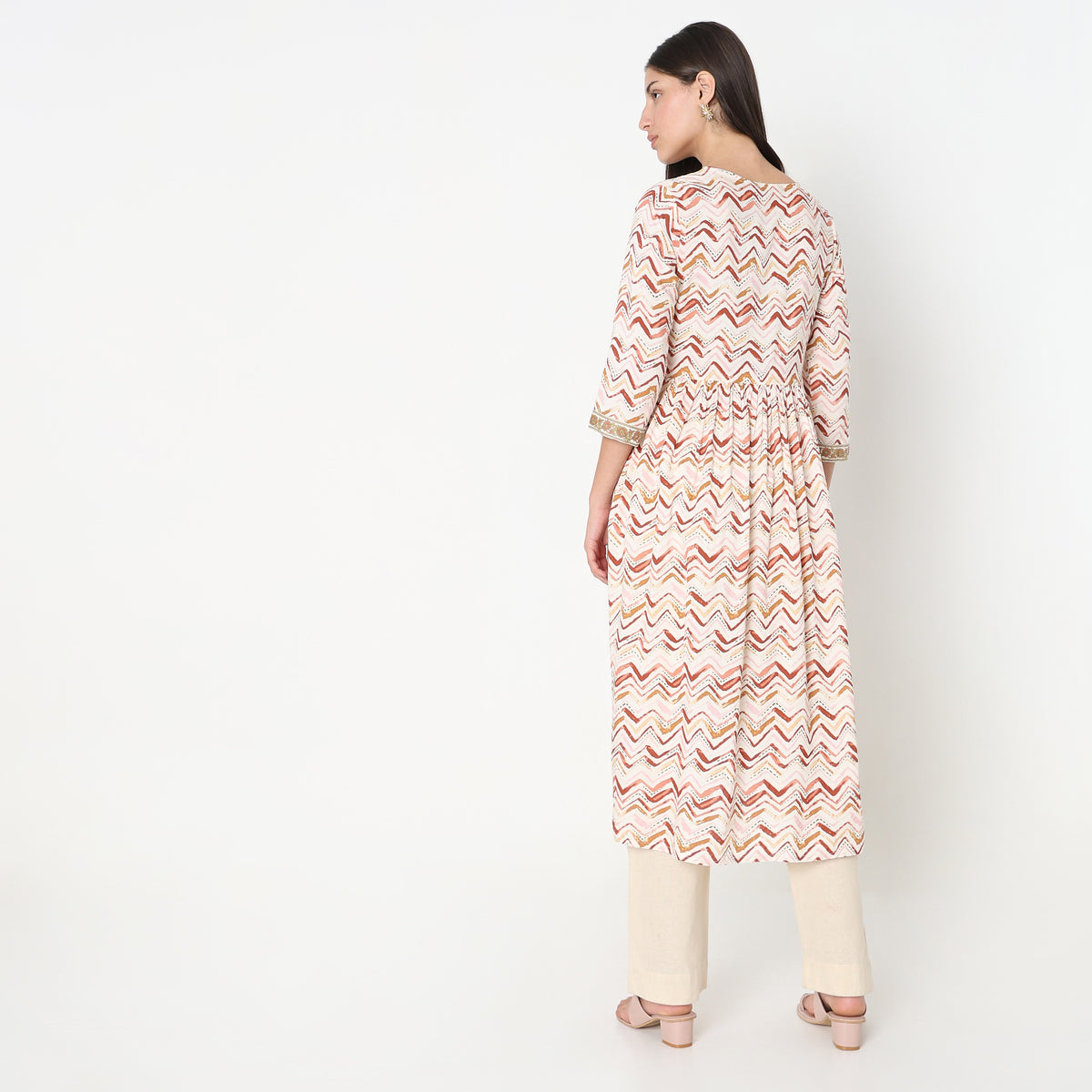 Flare Fit Printed Kurta