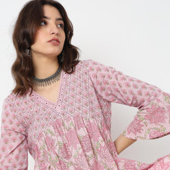 Flare Fit Printed Kurta