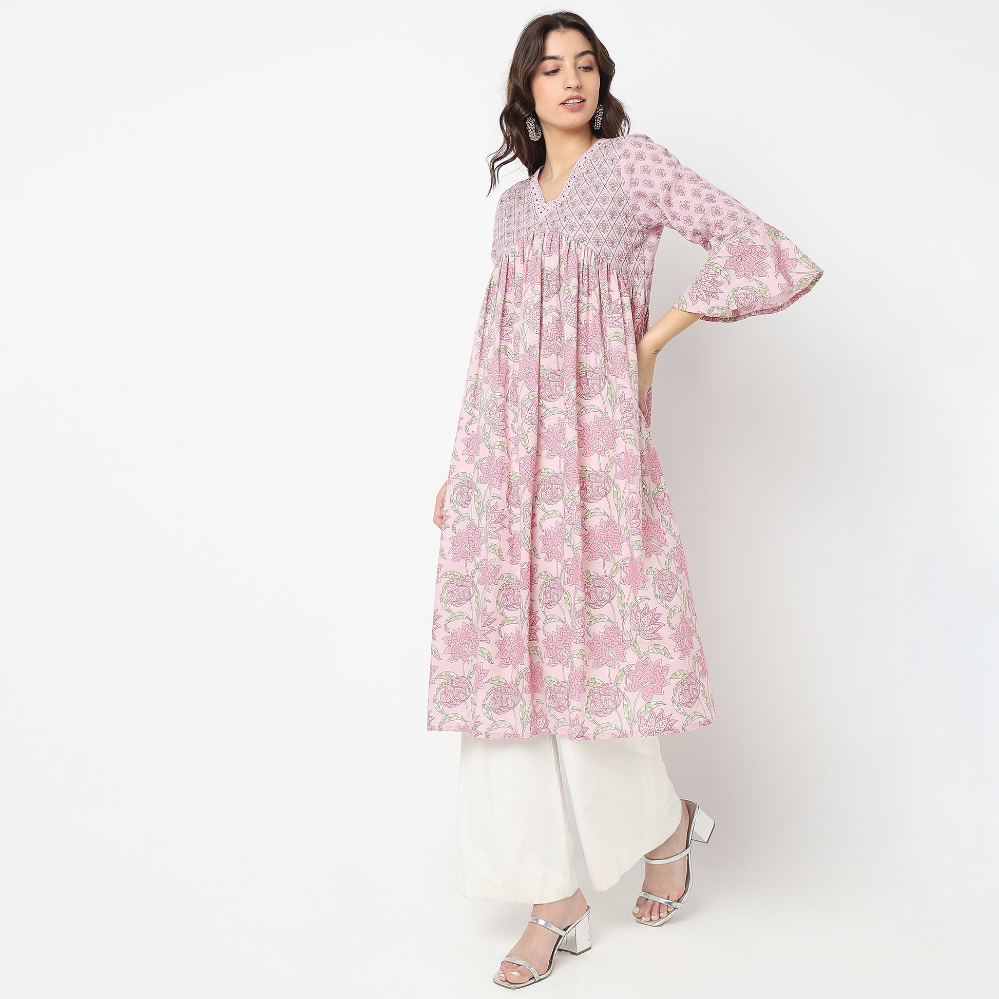 Flare Fit Printed Kurta