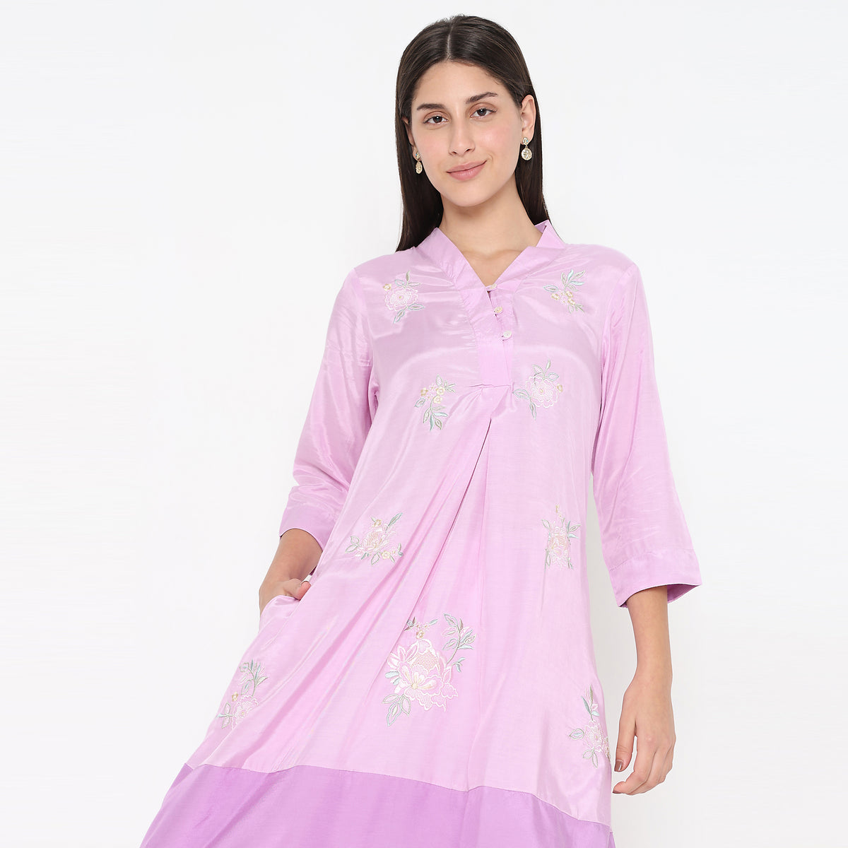 Flare Fit Embroidered Kurta