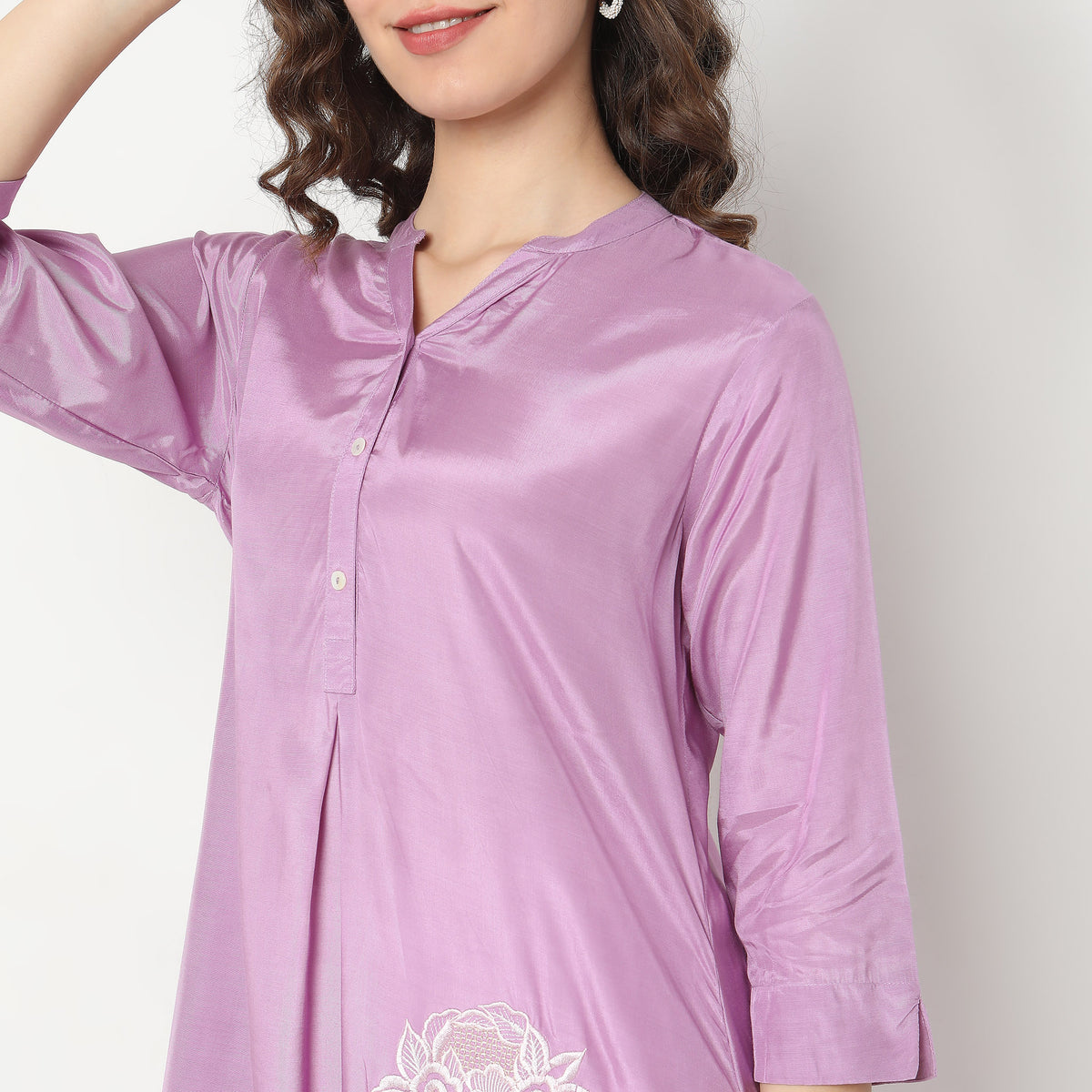 Flare Fit Embroidered Kurta