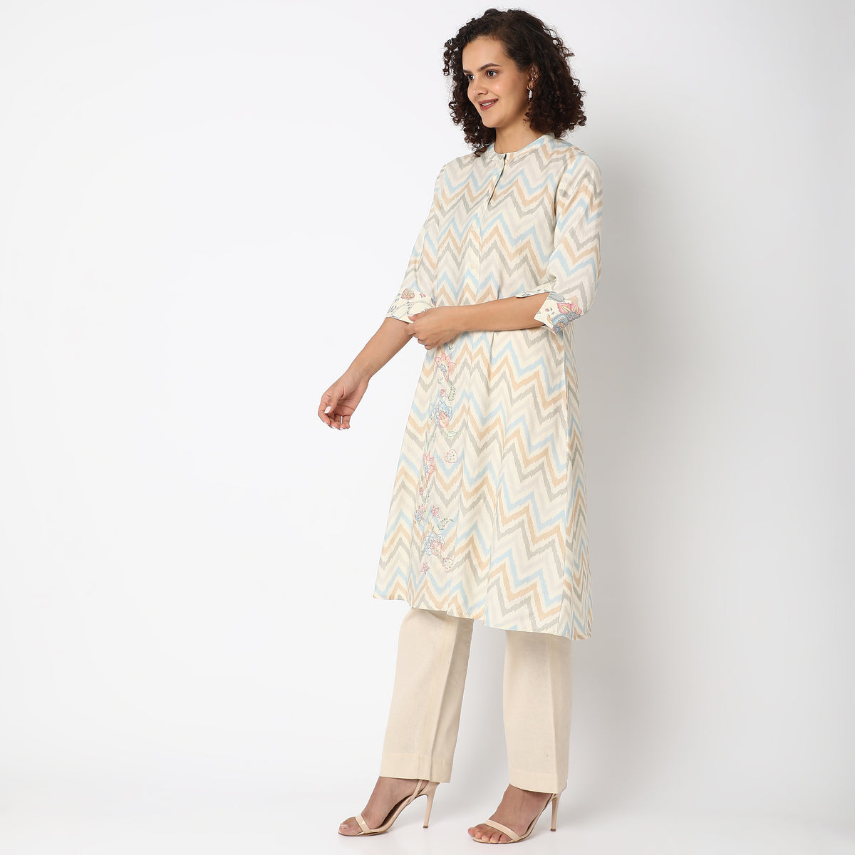 Flare Fit Printed Kurta
