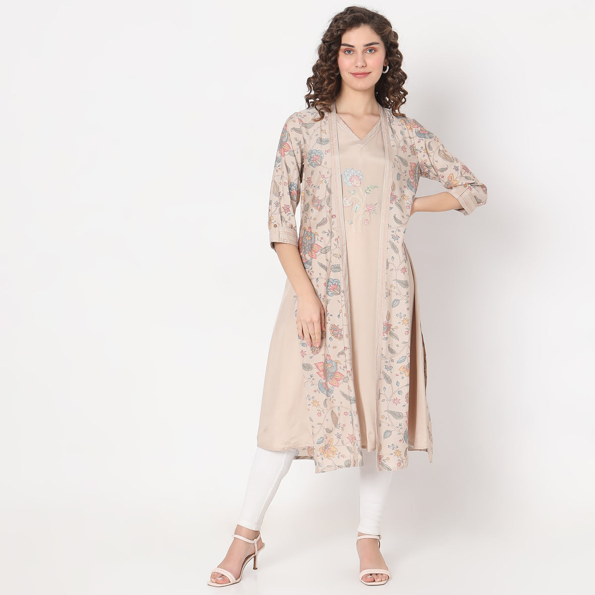 Flare Fit Printed Kurta