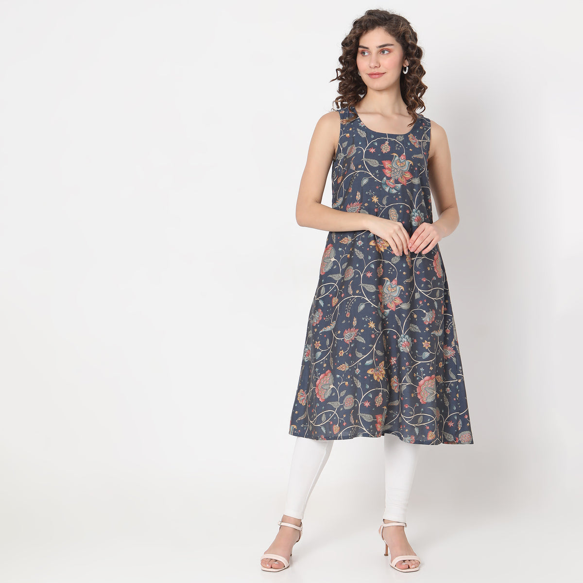 Flare Fit Printed Kurta