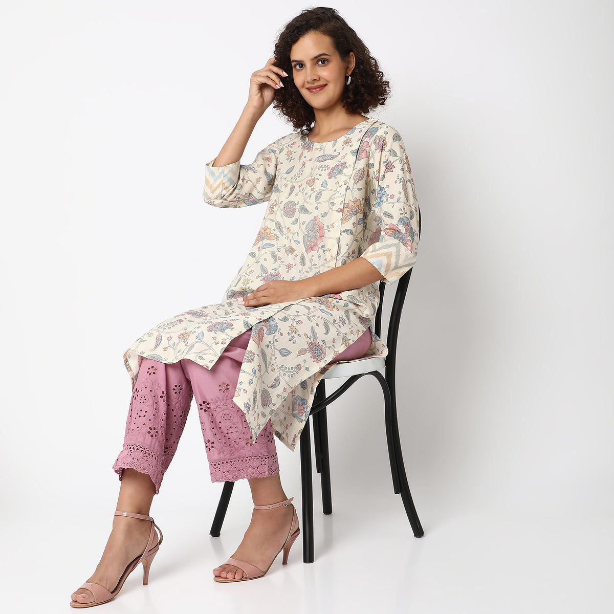 Flare Fit Printed Kurta