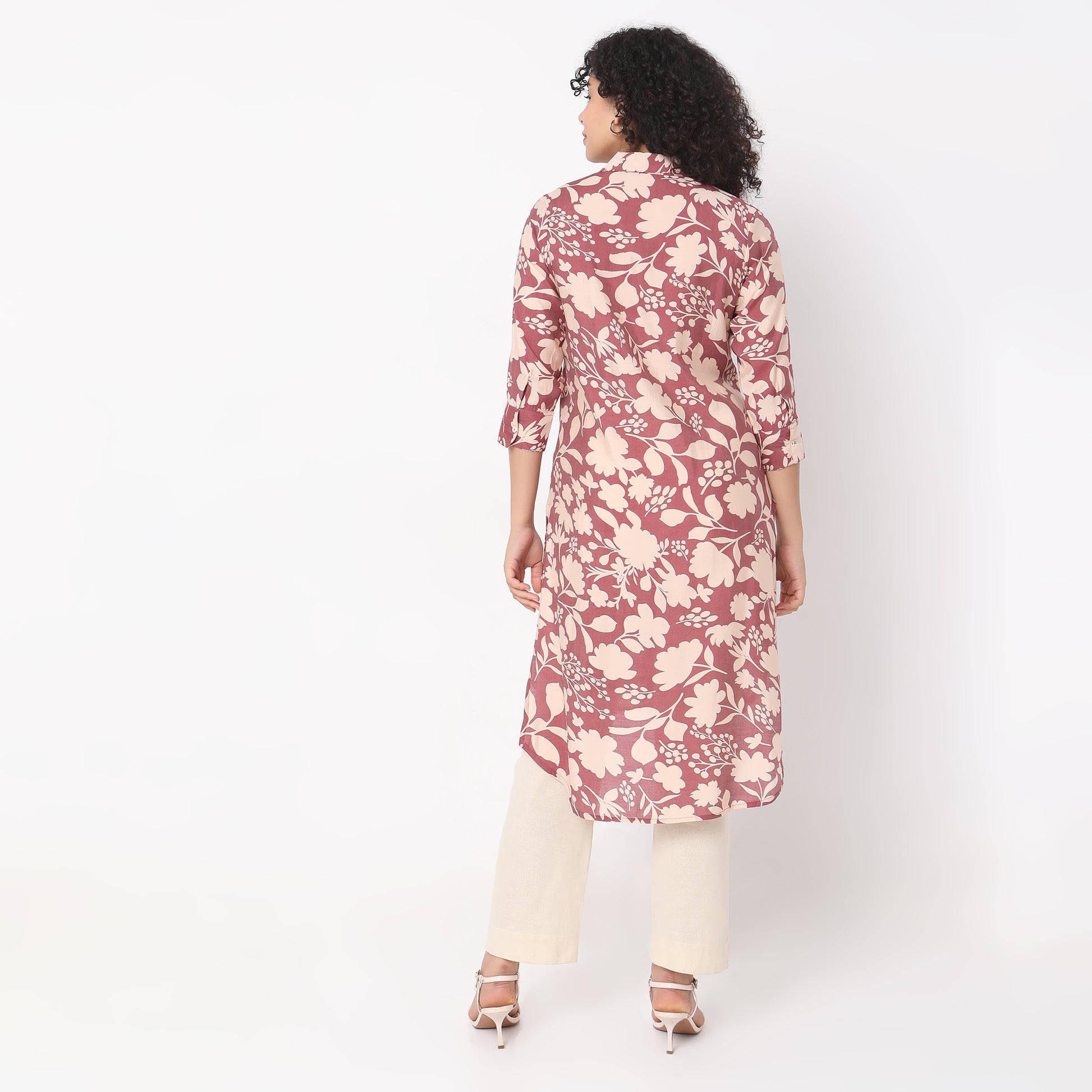 Straight Fit Floral Kurta
