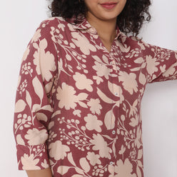 Straight Fit Floral Kurta