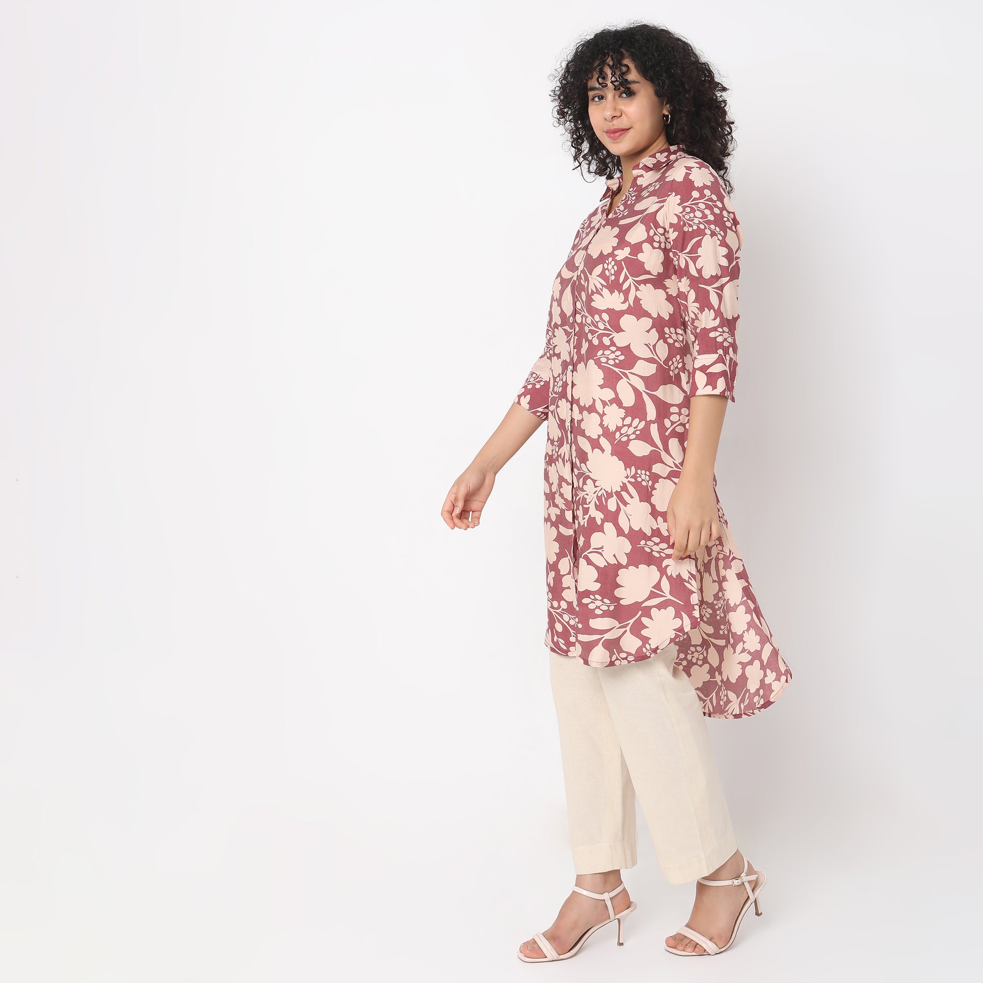 Straight Fit Floral Kurta