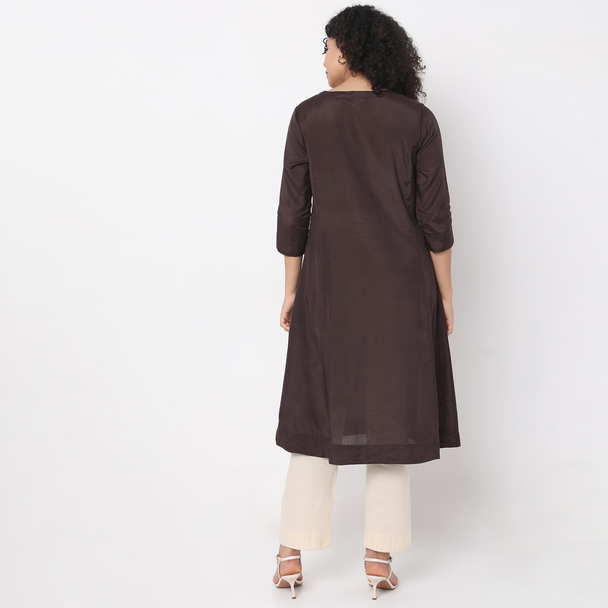 Flare Fit Embroidered Kurta