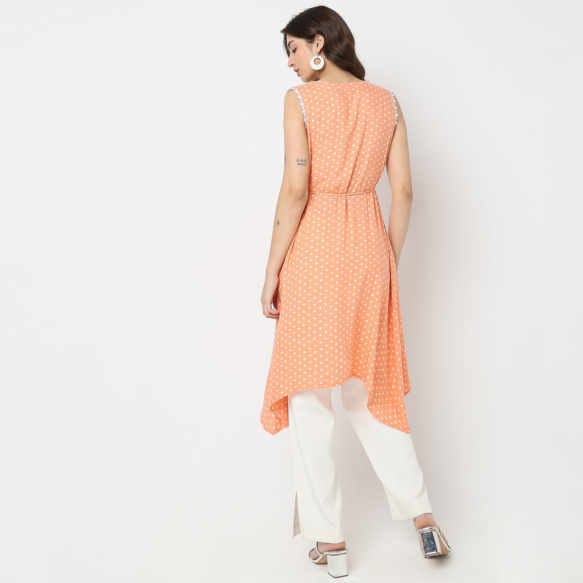 Flare Fit Embroidered Kurta