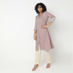 Flare Fit Printed Kurta