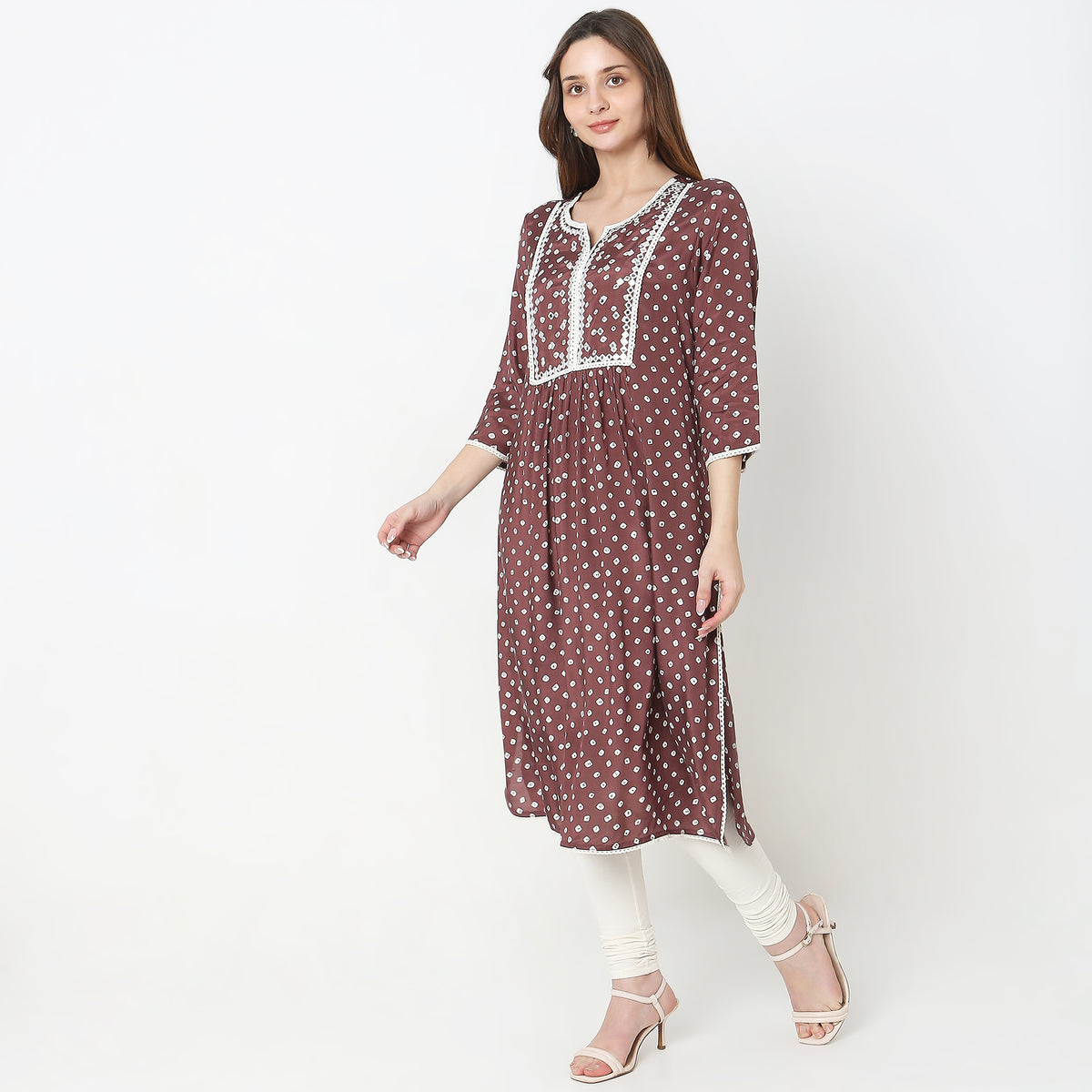 Flare Fit Embellished Kurta