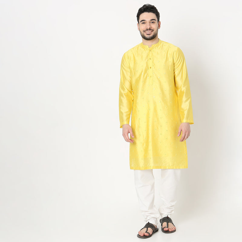 Regular Fit Embellished Kurta