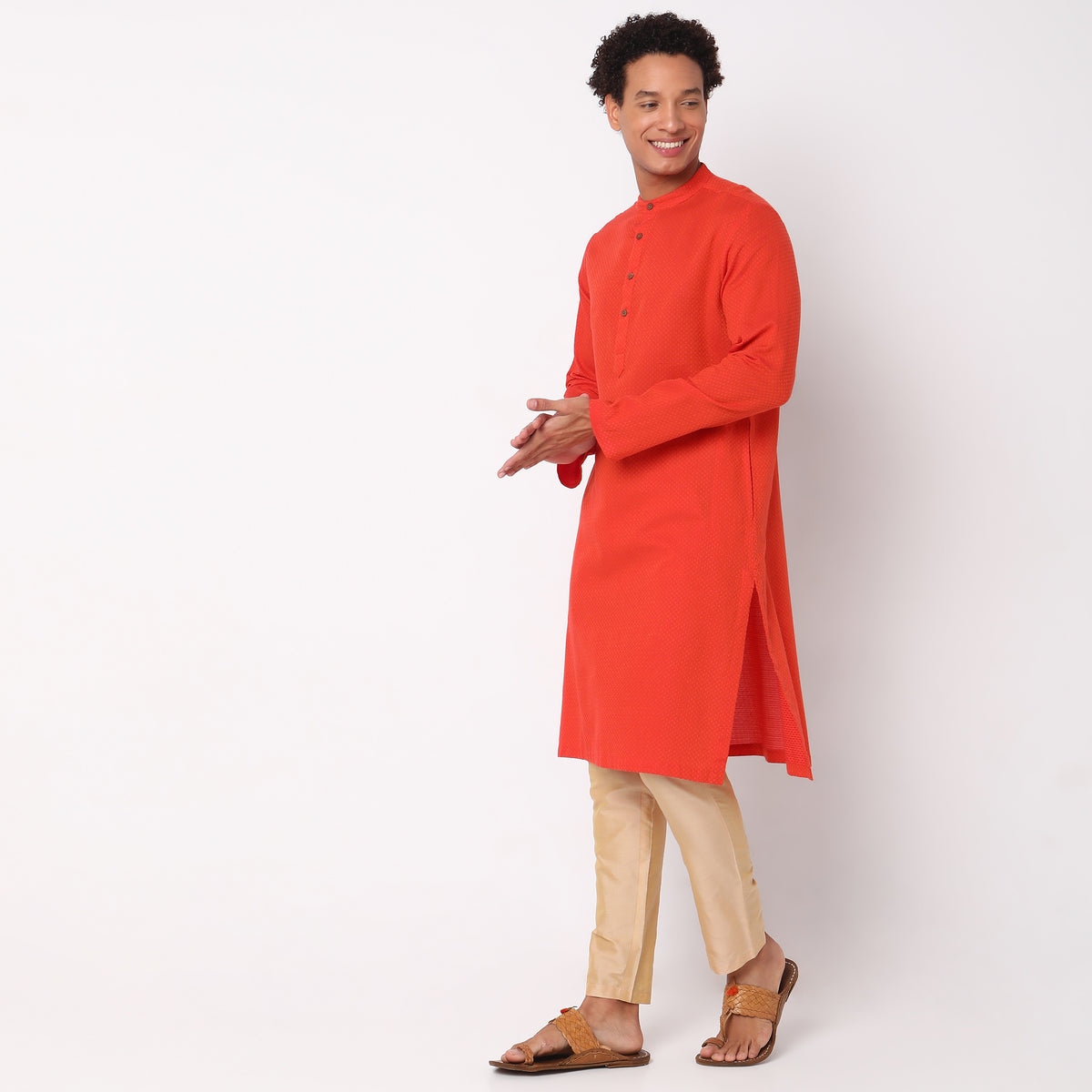 Regular Fit Solid Kurta