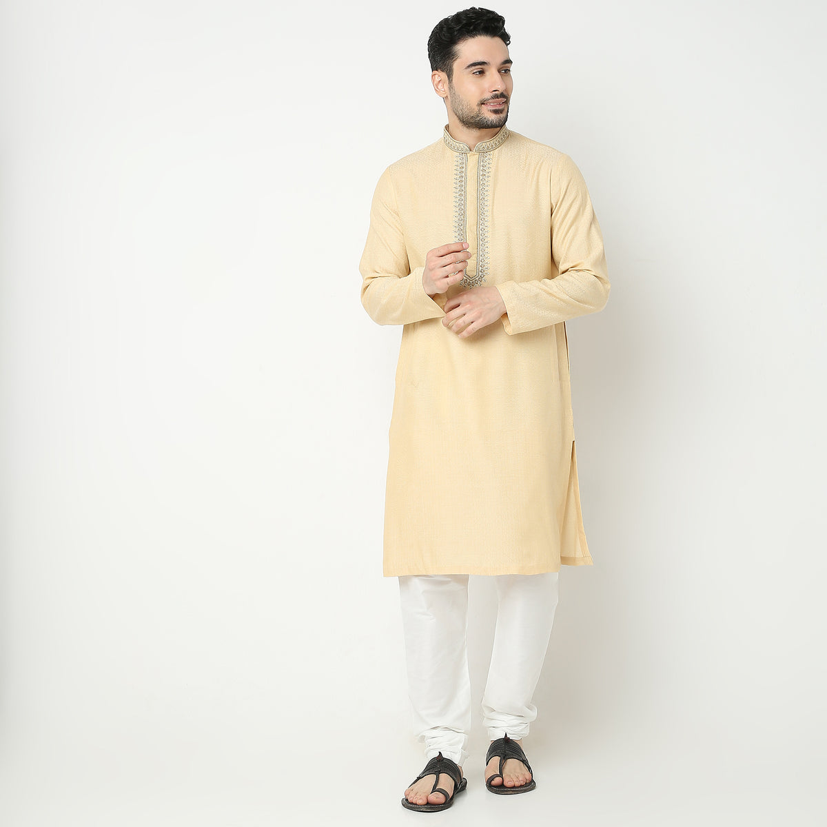 Regular Fit Structured Kurta