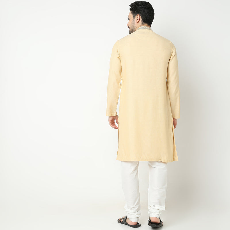 Regular Fit Structured Kurta