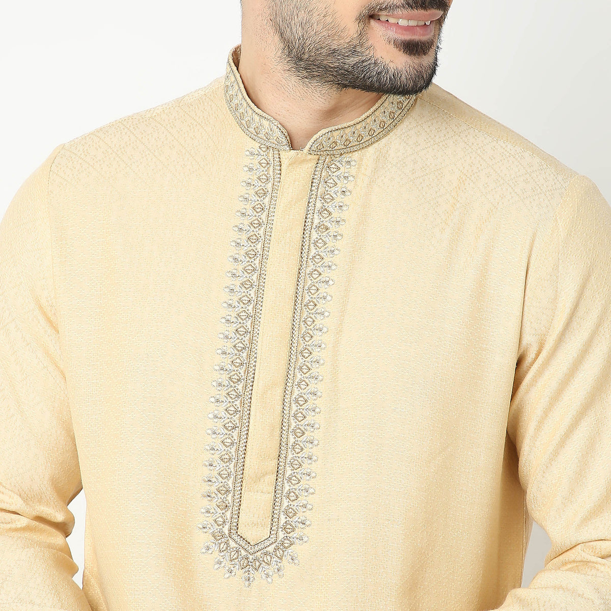 Regular Fit Structured Kurta