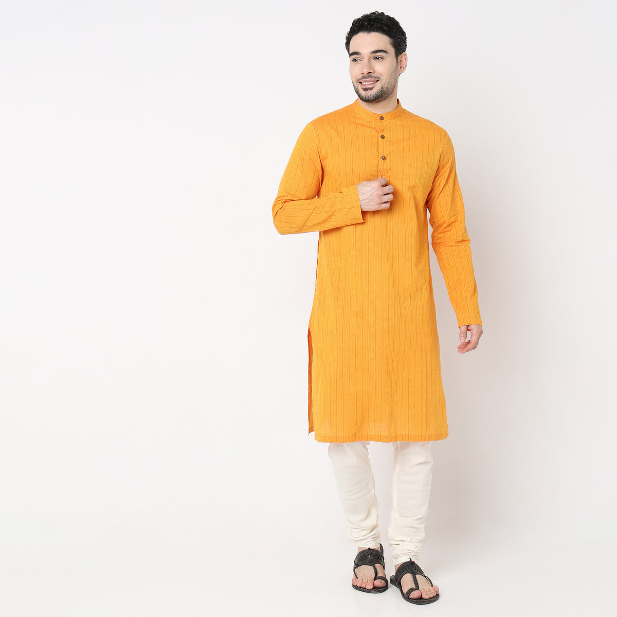 Regular Fit Striped Kurta