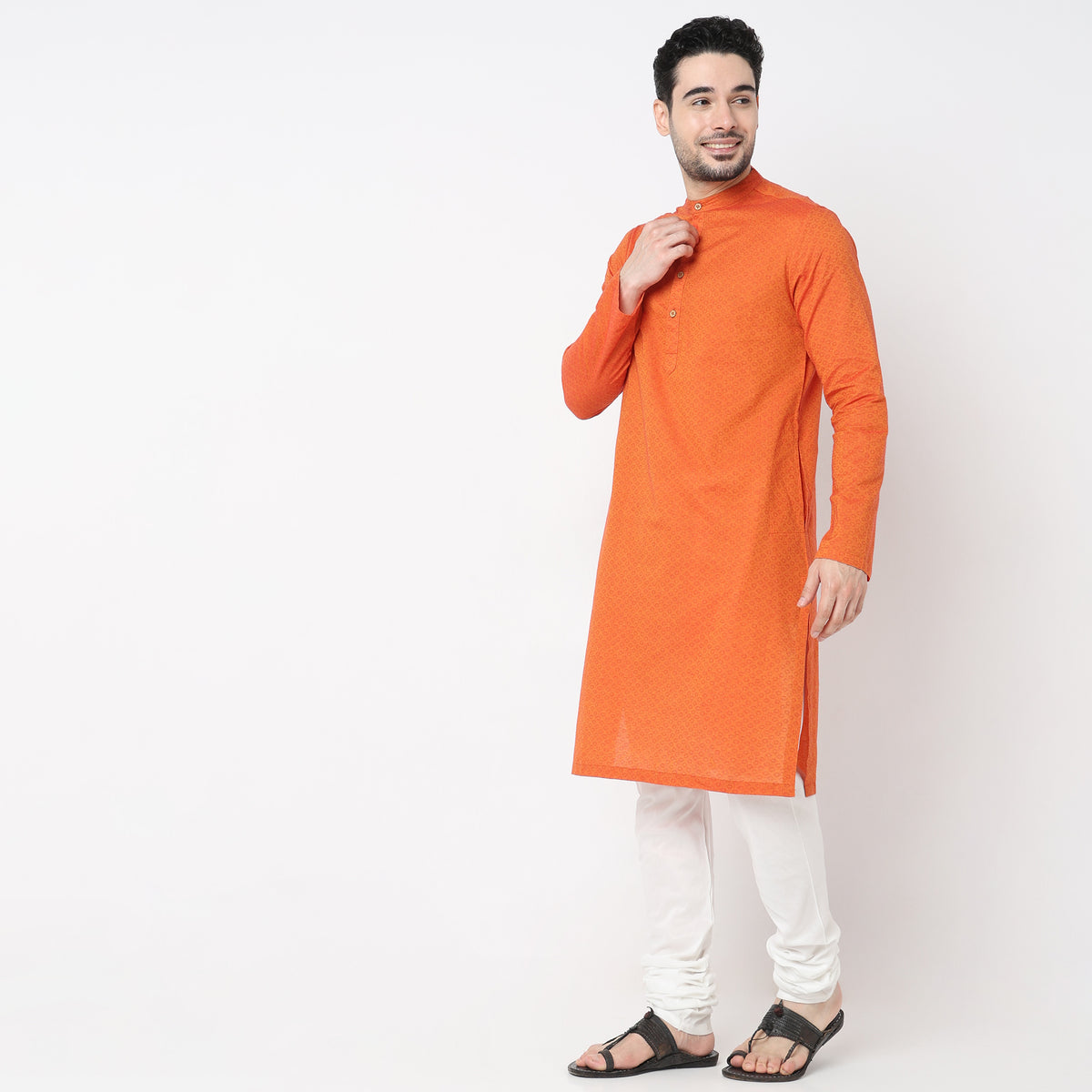 Regular Fit Floral Kurta