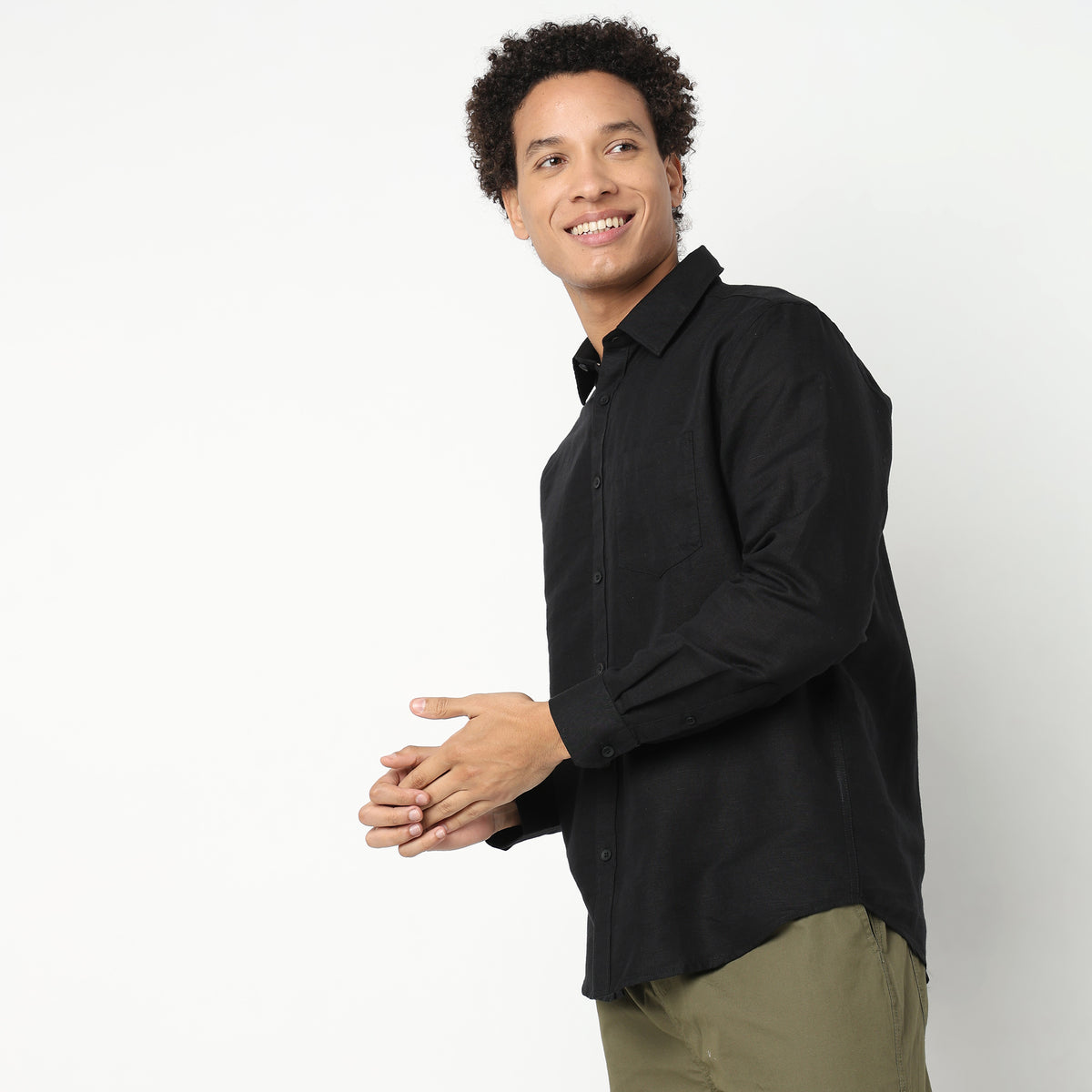 Regular Fit Solid Shirt