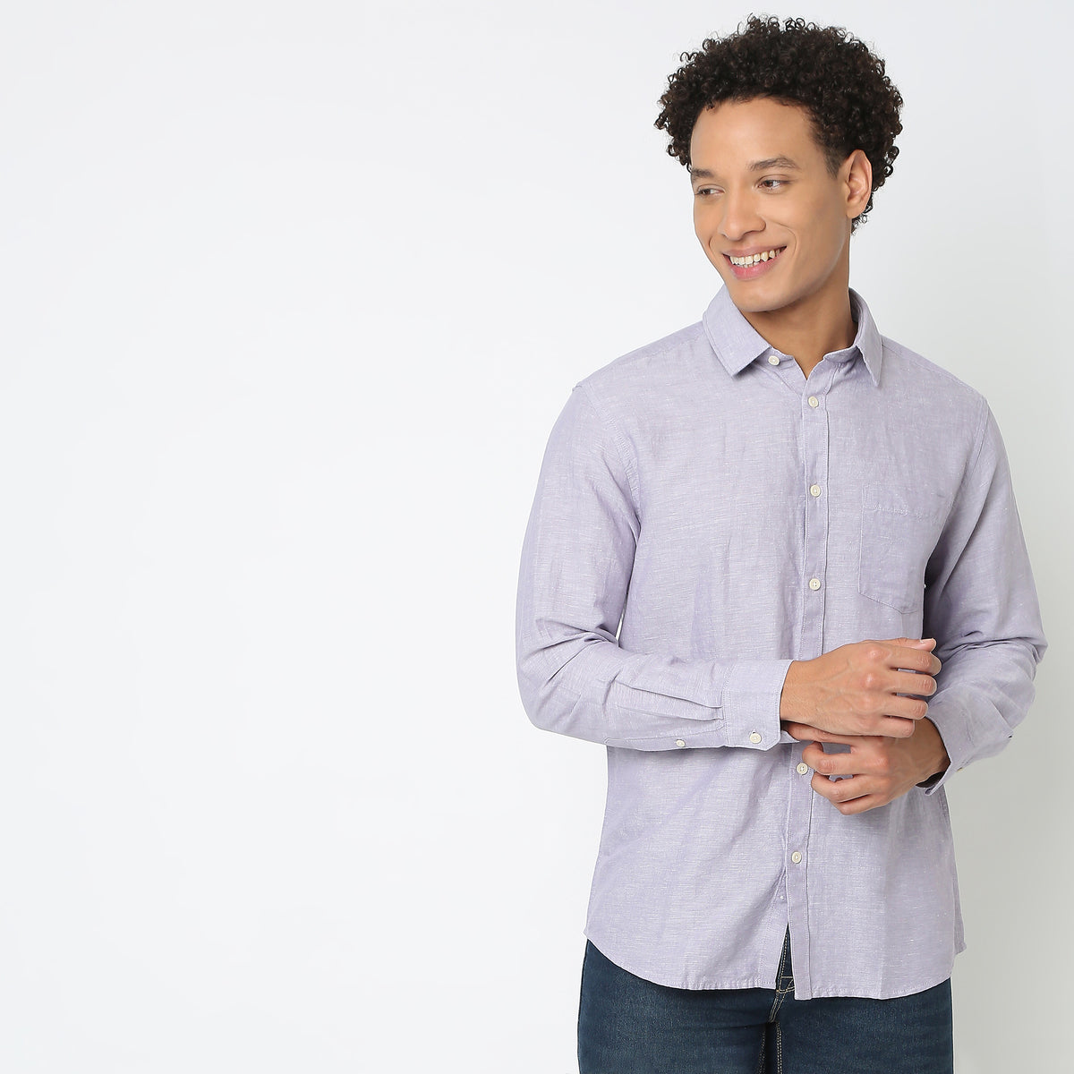 Regular Fit Solid Shirt