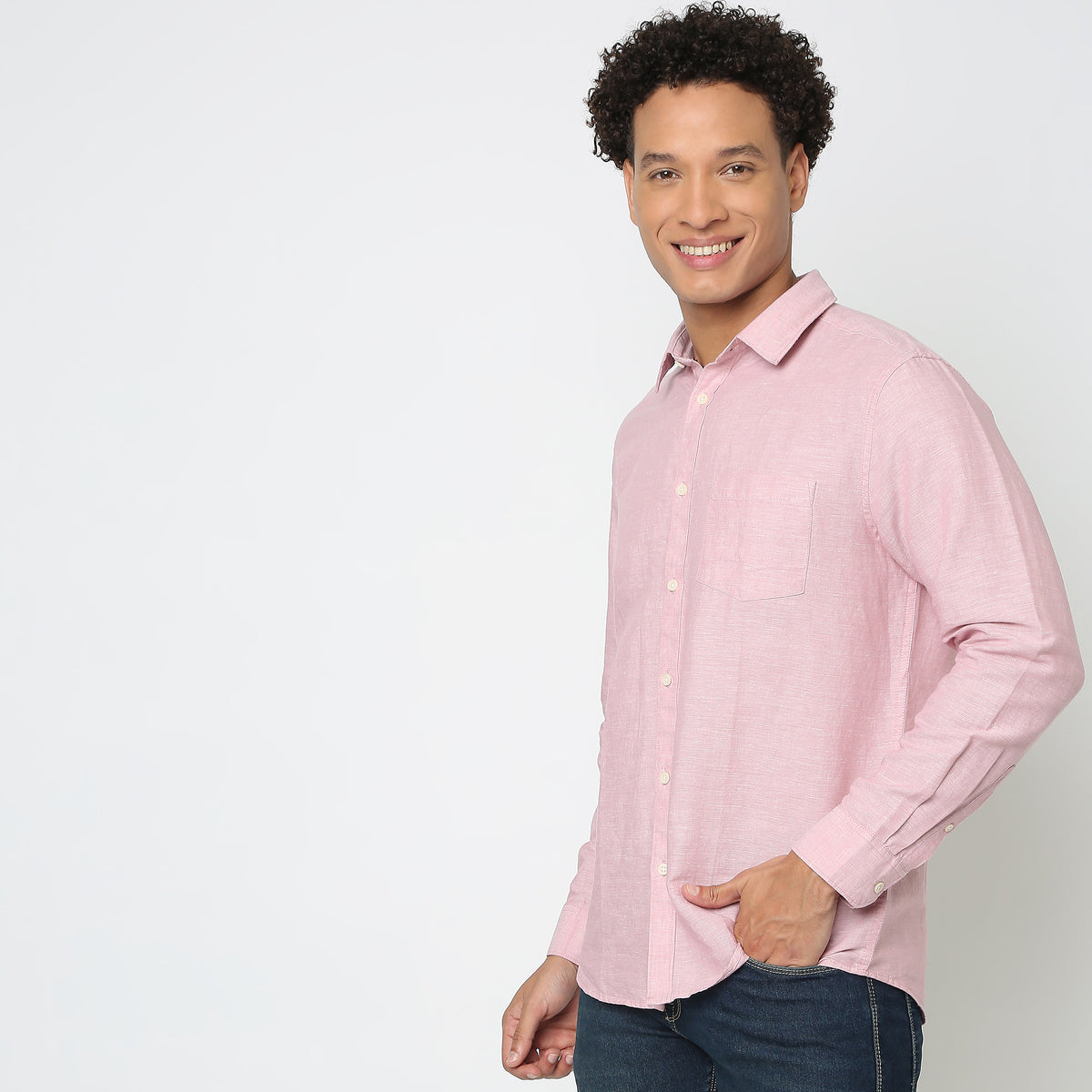 Regular Fit Solid Shirt