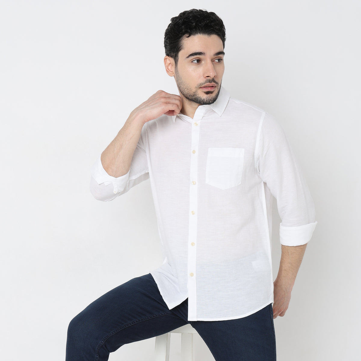 Regular Fit Solid Shirt