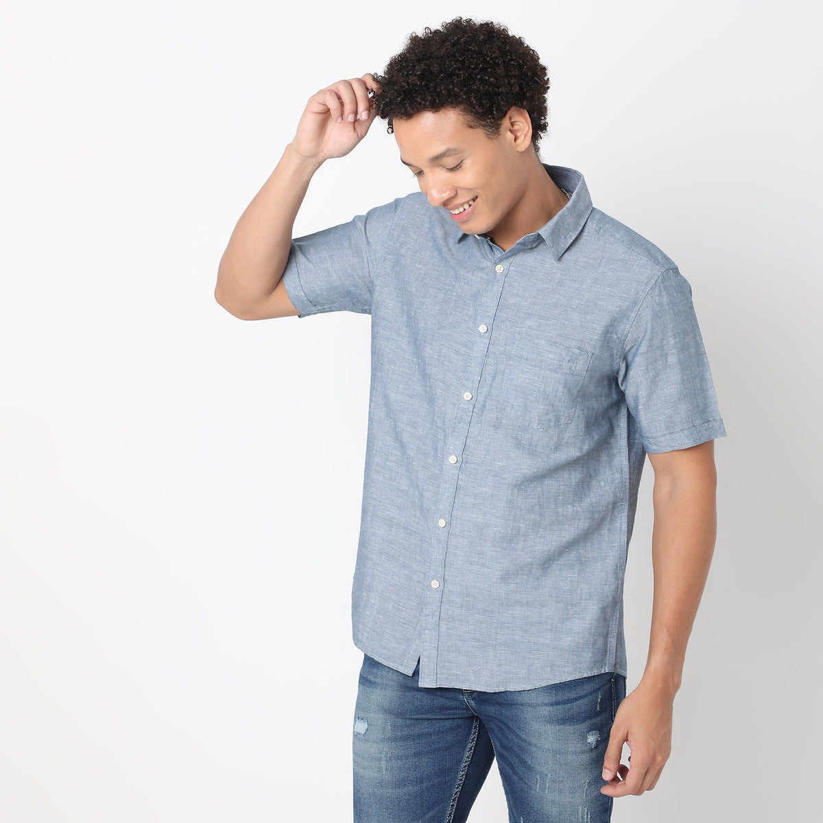 Regular Fit Solid Shirt