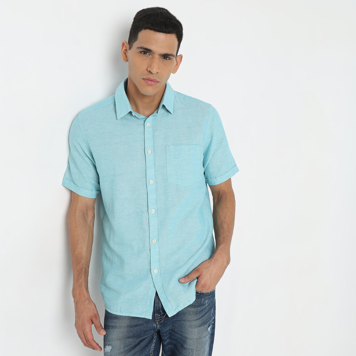 Regular Fit Solid Shirt