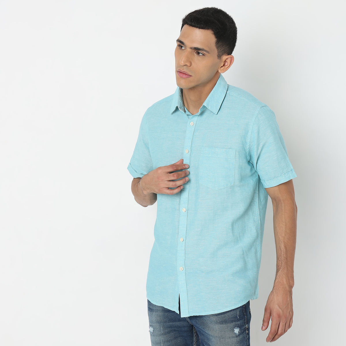 Regular Fit Solid Shirt