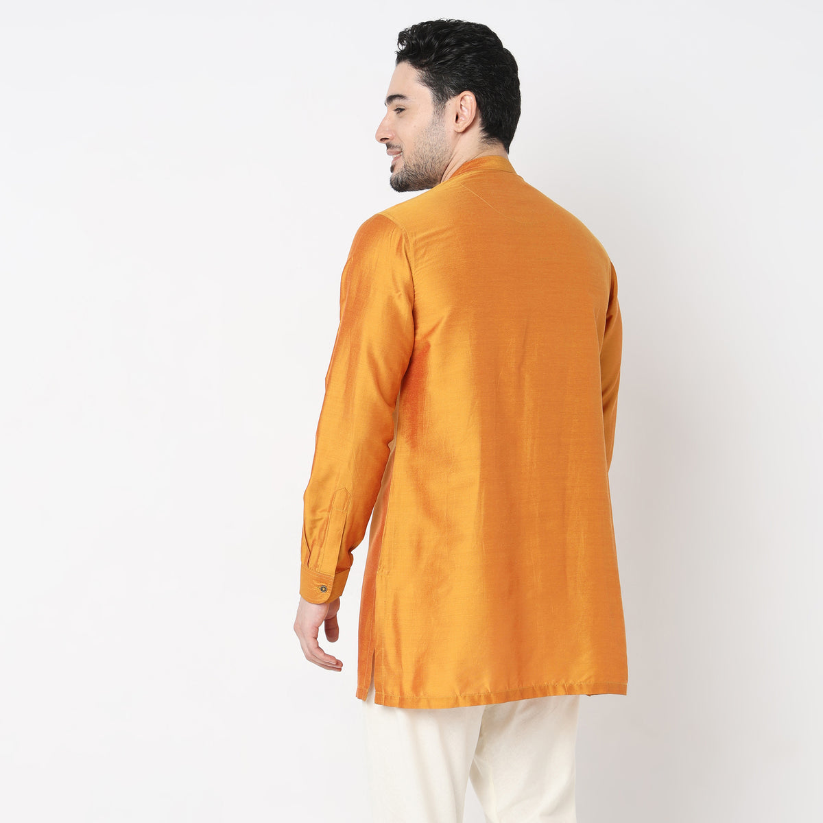 Regular Fit Solid Short Kurta