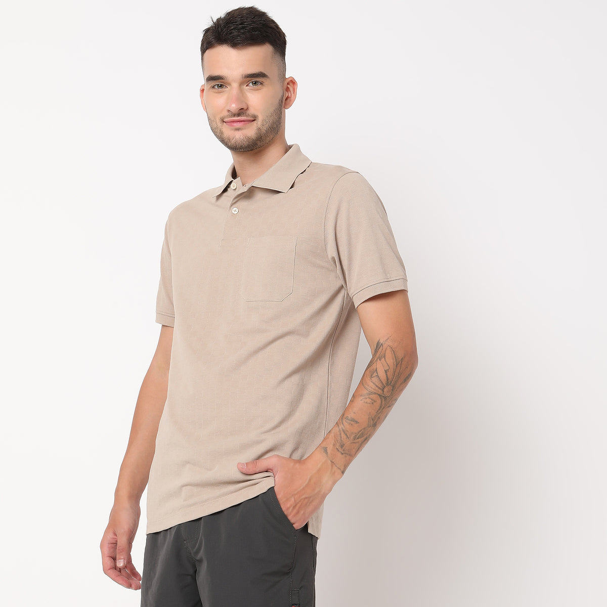 Regular Fit Structured Polo T-Shirt