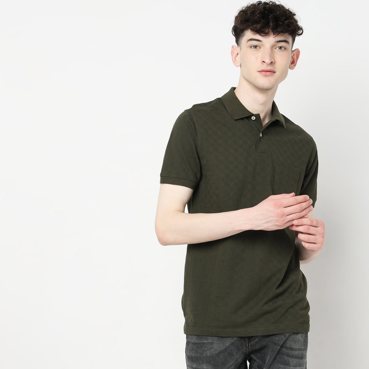 Regular Fit Structured Polo T-Shirt