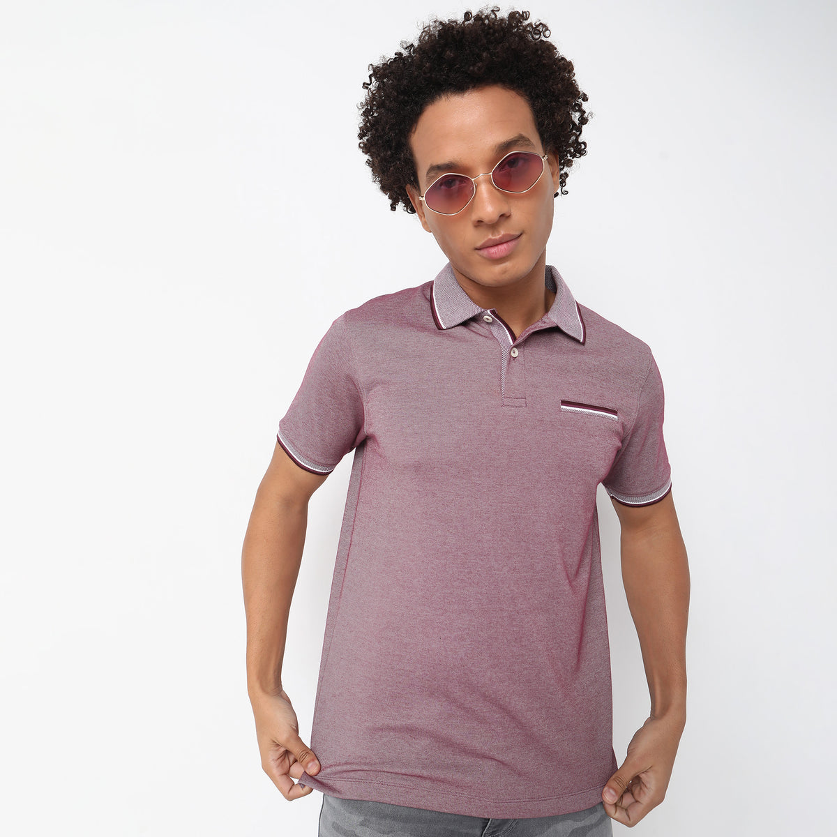 Regular Fit Structured Polo T-Shirt