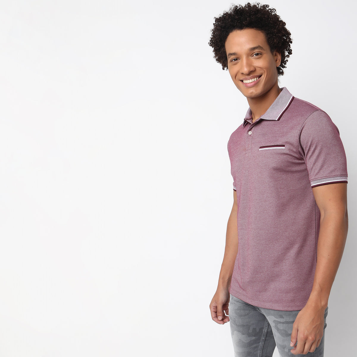 Regular Fit Structured Polo T-Shirt